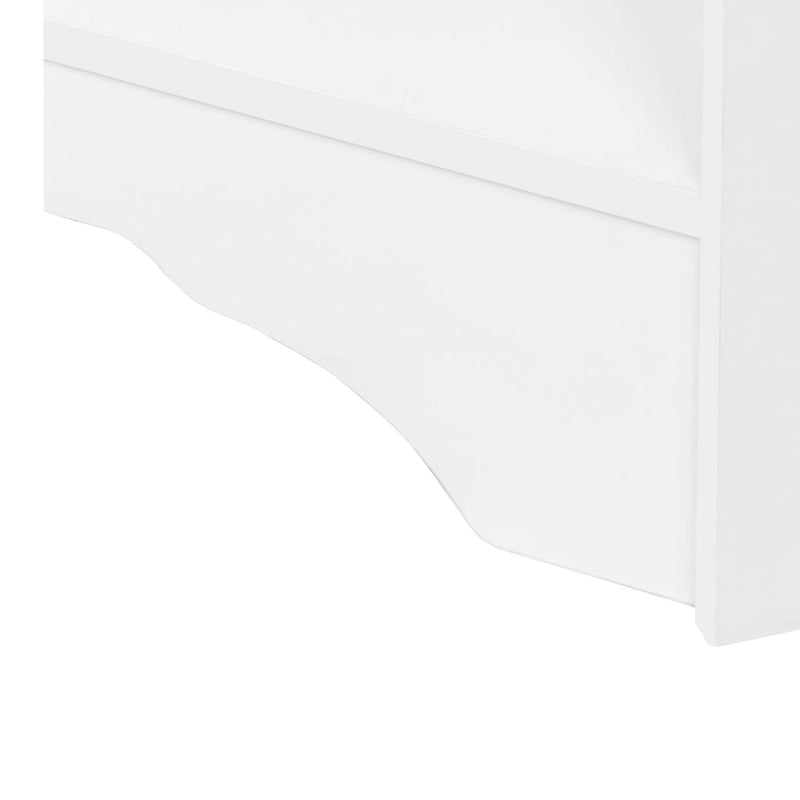 Vestiaire d'angle avec banc à chaussures – Portemanteau d'entrée multifonctionnel avec 4 patères et étagère réglable, 75 L x 182 H cm