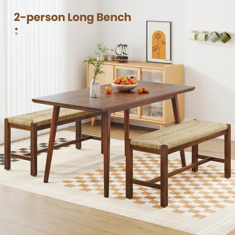 Banc Long Bois 100 cm Intérieur Salle à Manger Entrée Bout de Lit - Voir Détails