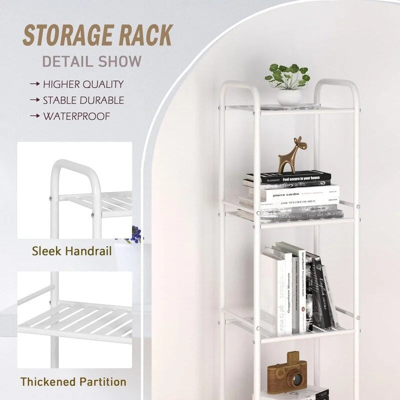 Étagère de salle de bain étroite à 5 niveaux - 13P x 11L x 54,7H