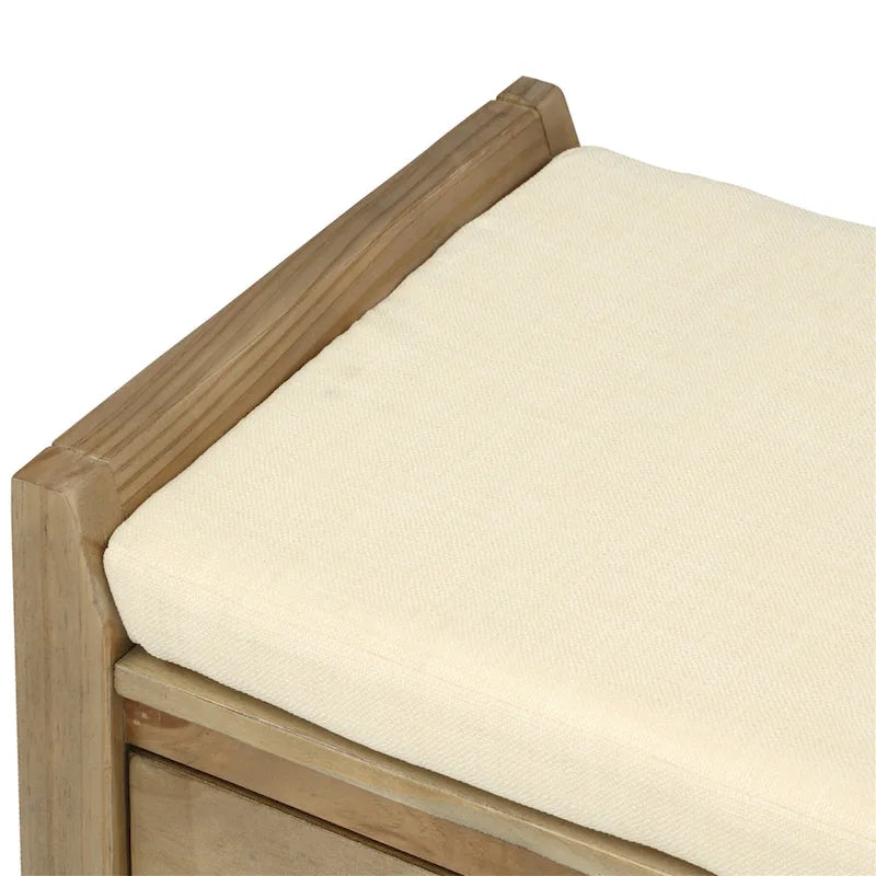 Meuble à chaussures avec assise capitonnée et tiroirs, banc de rangement multifonction pour entrée