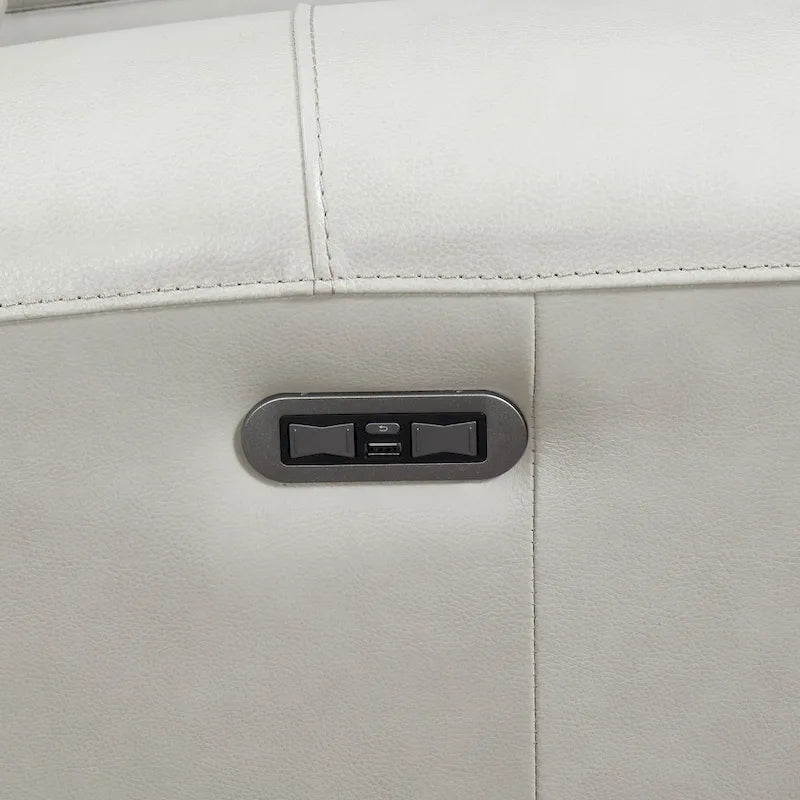 Ensemble 3 pièces inclinable électrique en cuir pleine fleur