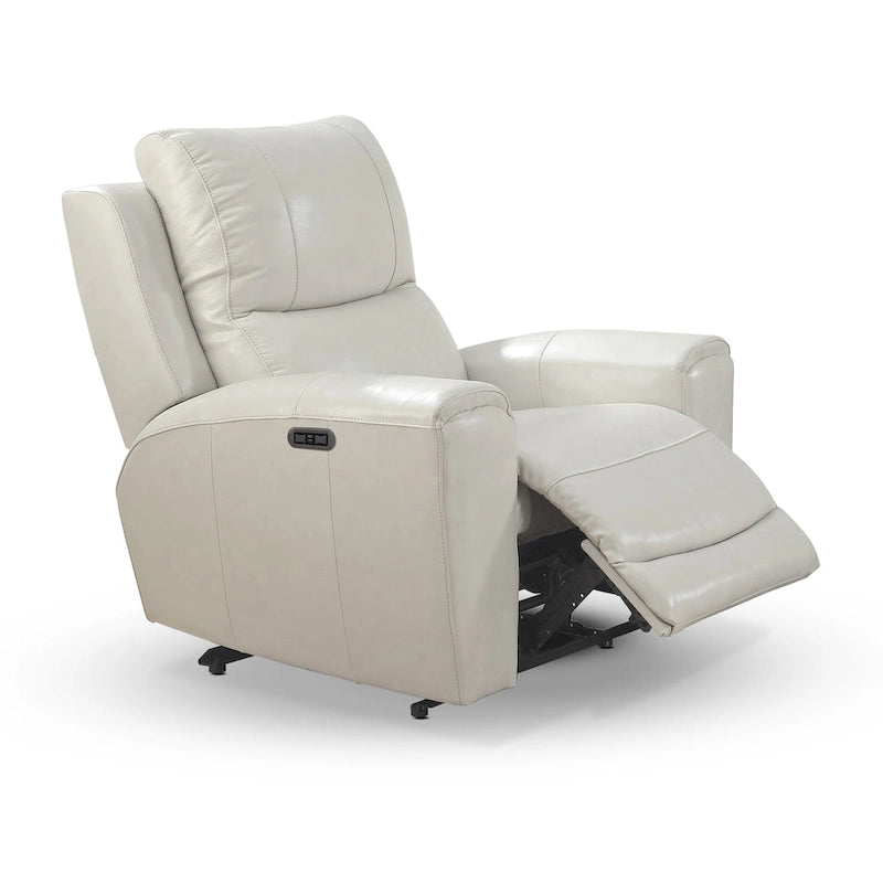 Ensemble 3 pièces inclinable électrique en cuir pleine fleur