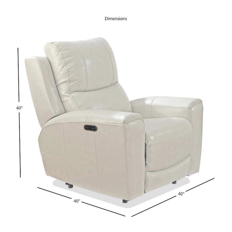 Ensemble 3 pièces inclinable électrique en cuir pleine fleur