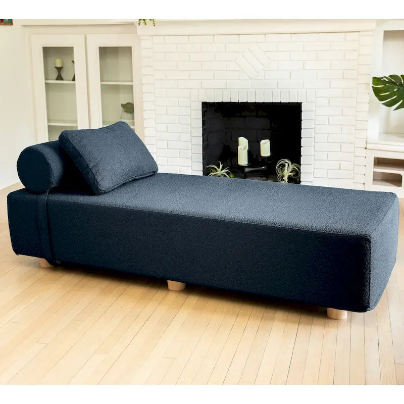 Chaise longue / Lit de jour - Chaise longue de luxe avec pieds en érable, Boucle