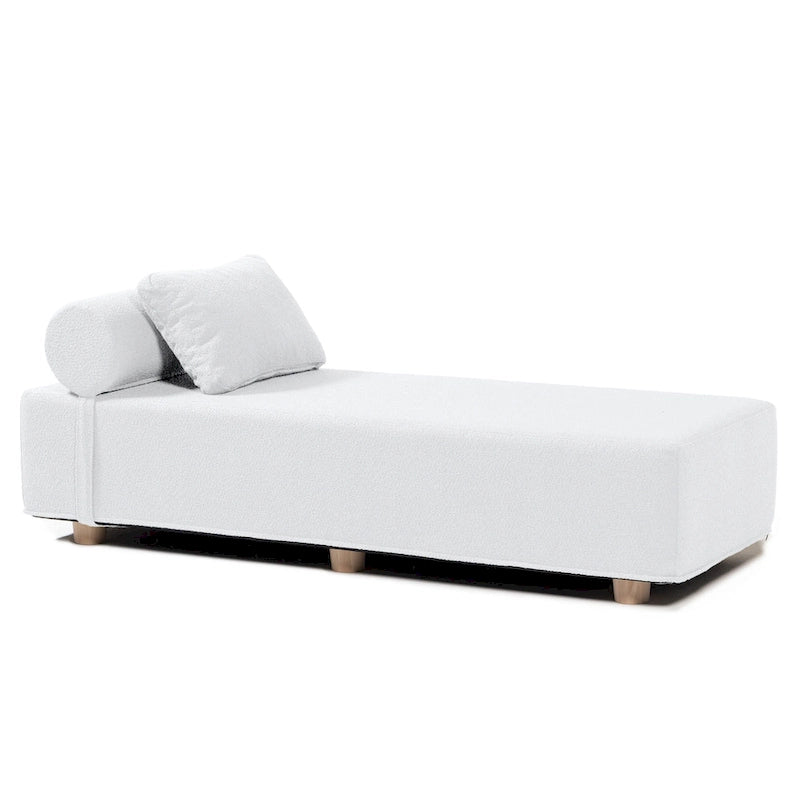 Chaise longue / Lit de jour - Chaise longue de luxe avec pieds en érable, Boucle