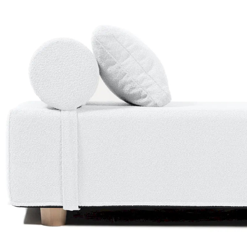 Chaise longue / Lit de jour - Chaise longue de luxe avec pieds en érable, Boucle