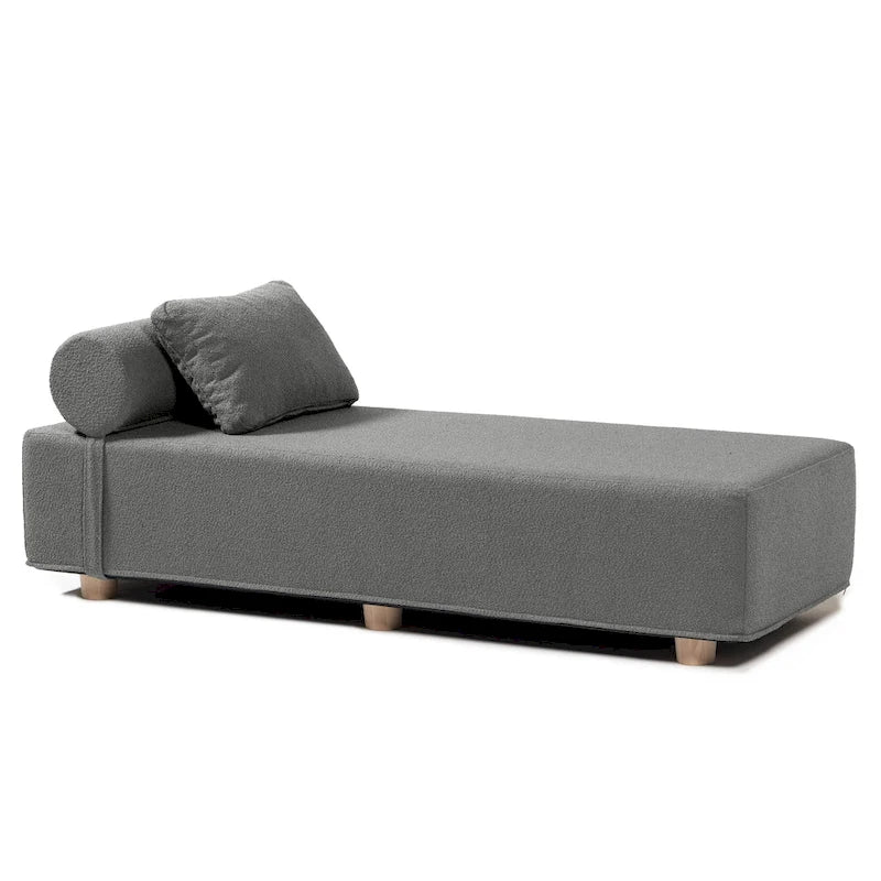 Chaise longue / Lit de jour - Chaise longue de luxe avec pieds en érable, Boucle