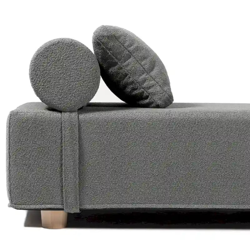 Chaise longue / Lit de jour - Chaise longue de luxe avec pieds en érable, Boucle