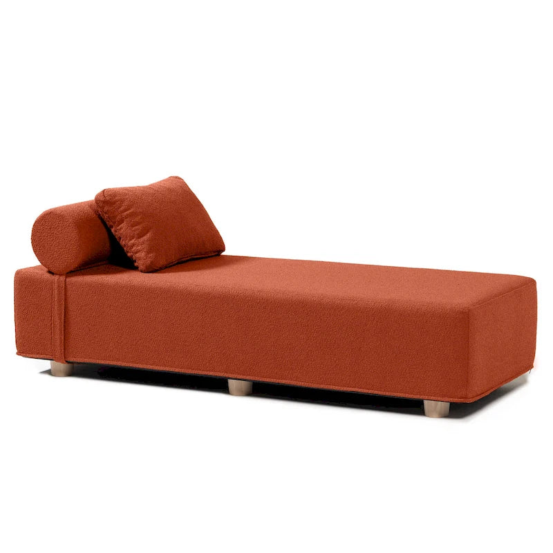 Chaise longue / Lit de jour - Chaise longue de luxe avec pieds en érable, Boucle
