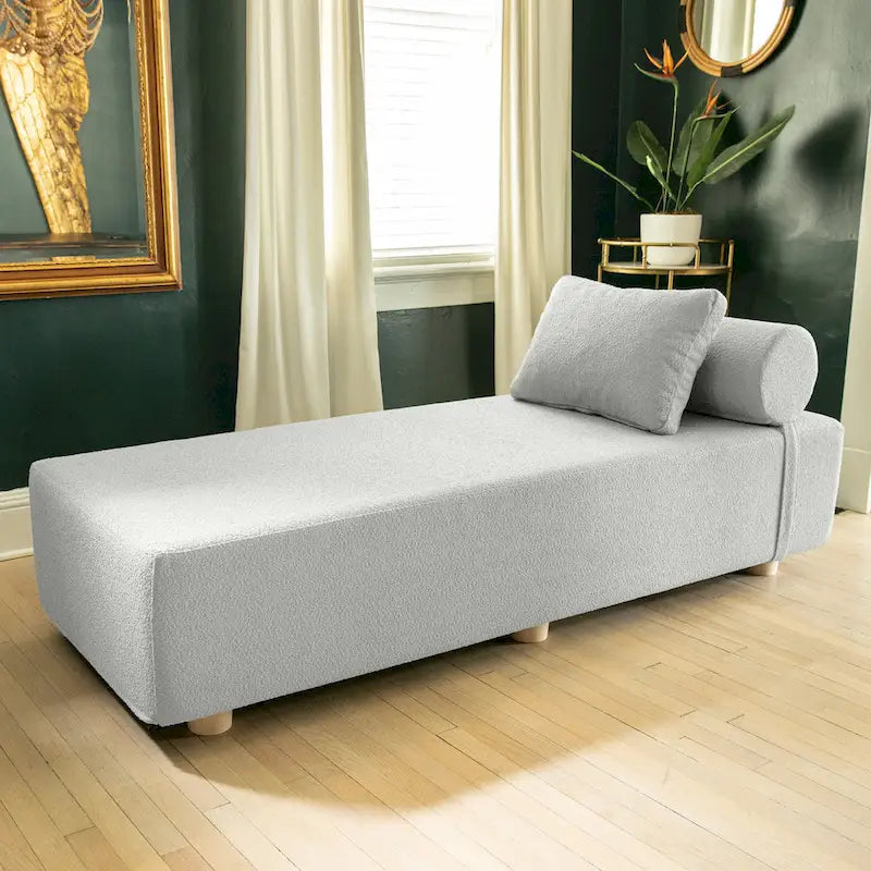 Chaise longue / Lit de jour - Chaise longue de luxe avec pieds en érable, Boucle