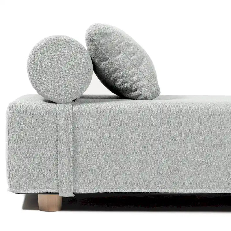 Chaise longue / Lit de jour - Chaise longue de luxe avec pieds en érable, Boucle