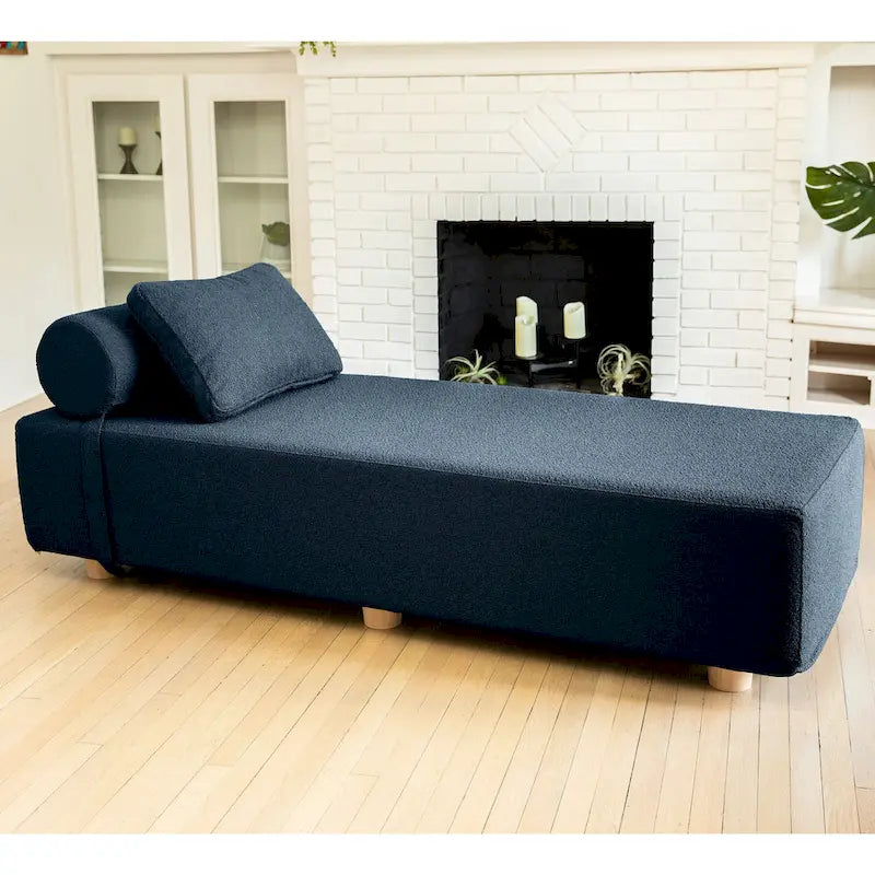 Chaise longue / Lit de jour - Chaise longue de luxe avec pieds en érable, Boucle