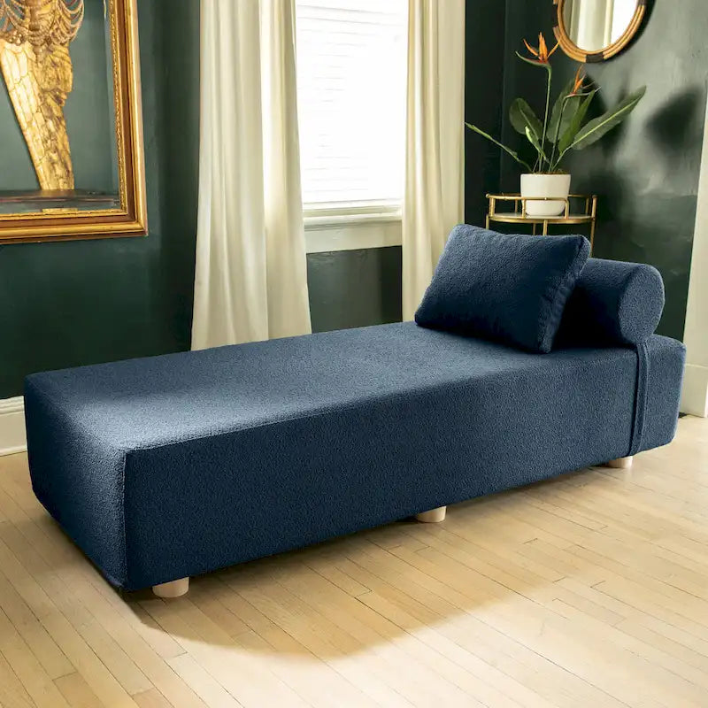 Chaise longue / Lit de jour - Chaise longue de luxe avec pieds en érable, Boucle
