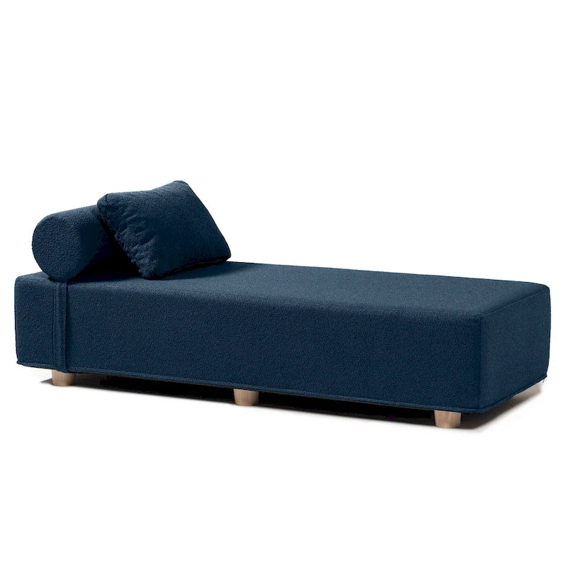 Chaise longue / Lit de jour - Chaise longue de luxe avec pieds en érable, Boucle