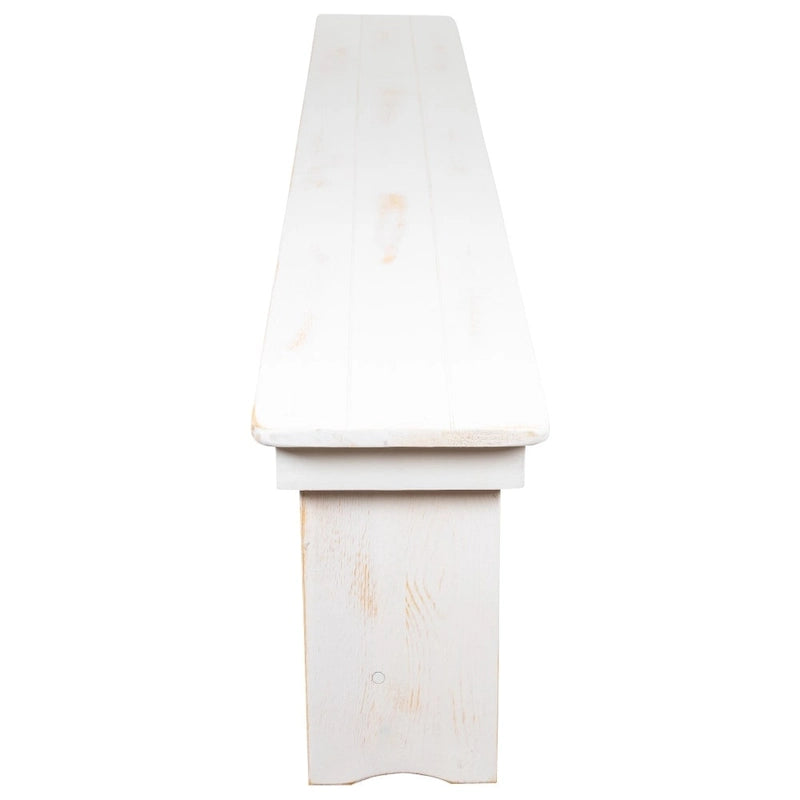 Table de ferme pliante en pin massif avec 6 bancs