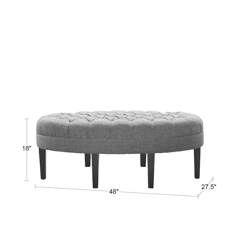 Pouffe capitonné Madison Park Chase Blue Surfboard