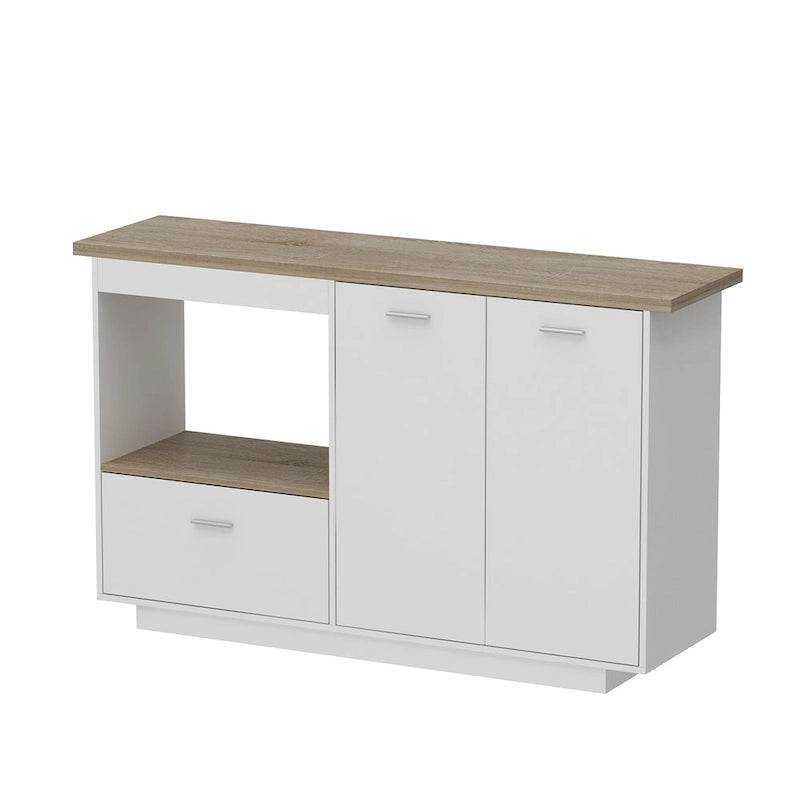 Armoire de rangement latérale pour îlot de cuisine Table extensible Meuble de bar