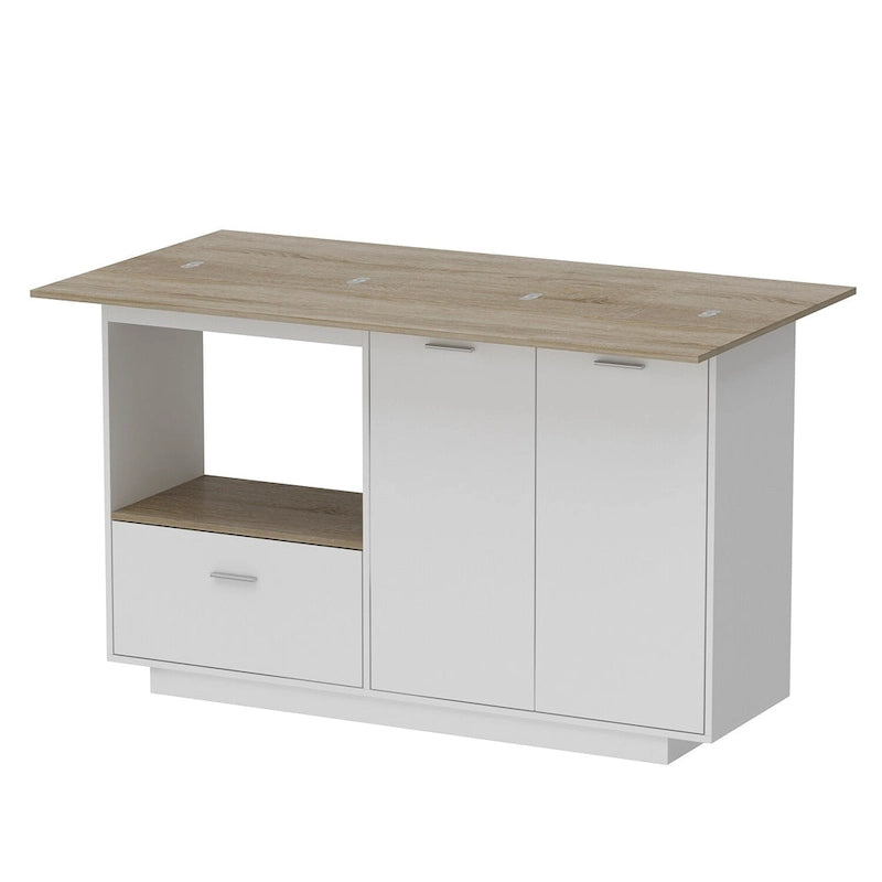 Armoire de rangement latérale pour îlot de cuisine Table extensible Meuble de bar