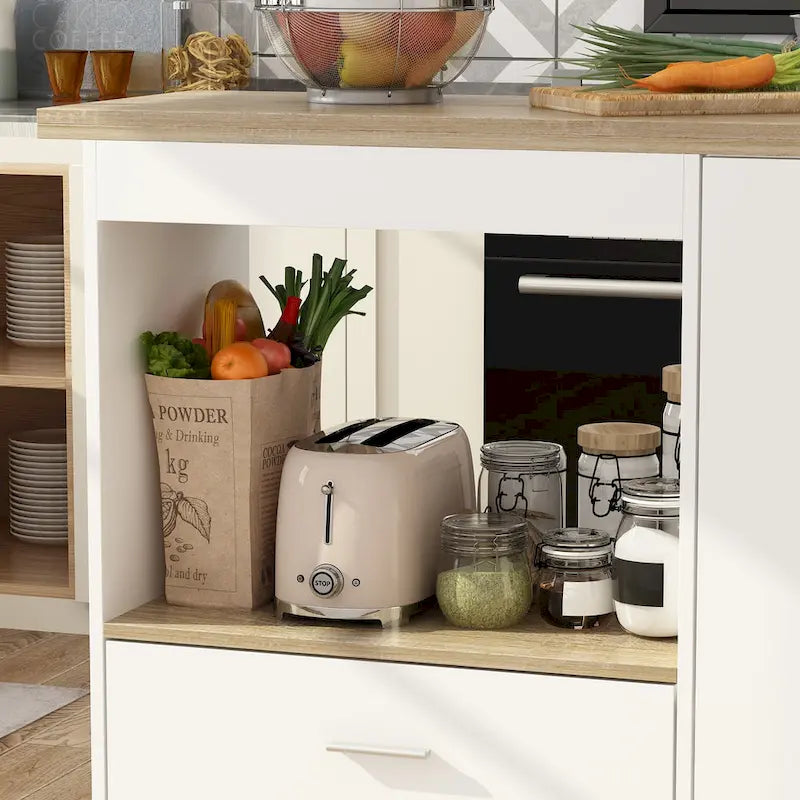 Armoire de rangement latérale pour îlot de cuisine Table extensible Meuble de bar