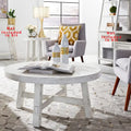 Ensemble 3 pièces de style ferme moderne, blanc vieilli, marché aux puces