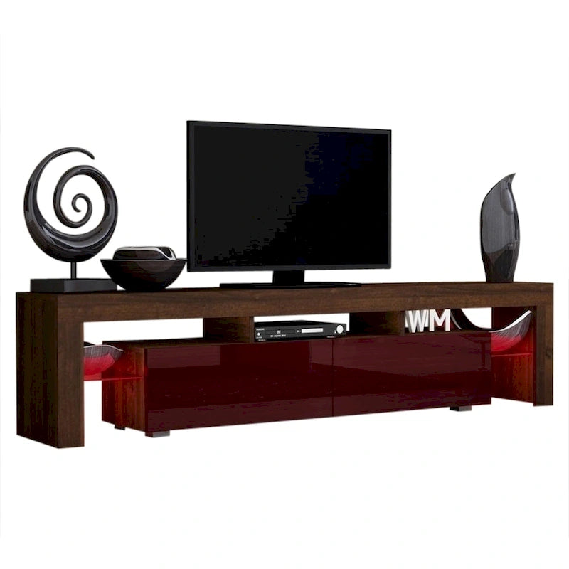 Meuble TV moderne de 200 cm (79 pouces) avec LED 16 couleurs