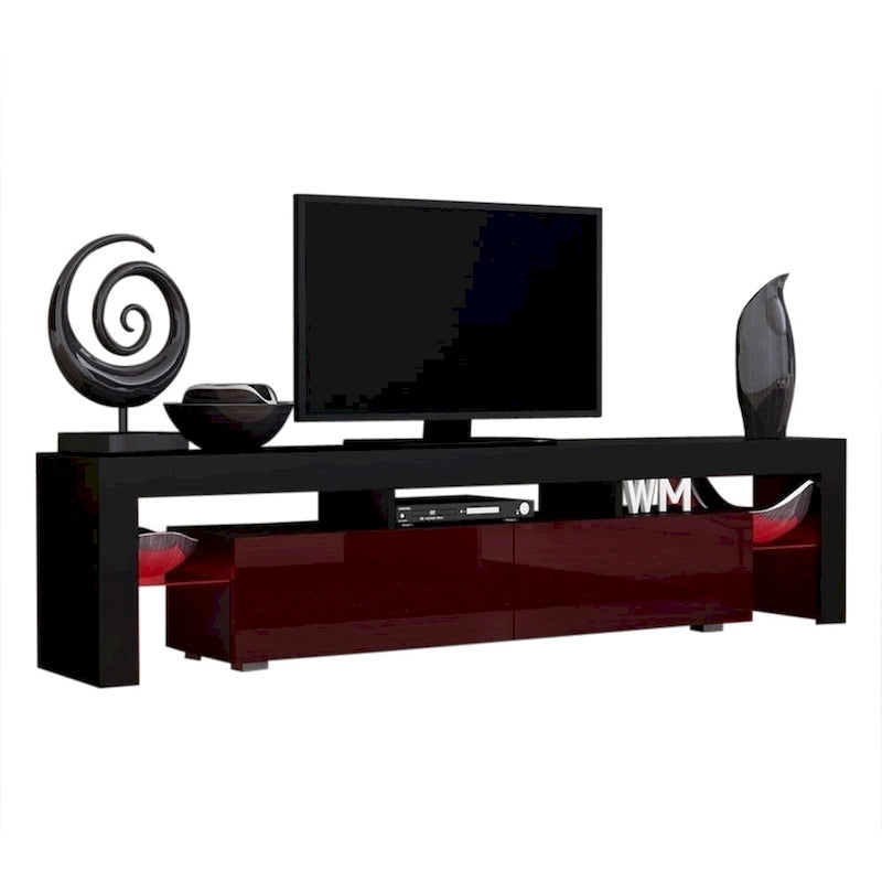 Meuble TV moderne de 200 cm (79 pouces) avec LED 16 couleurs