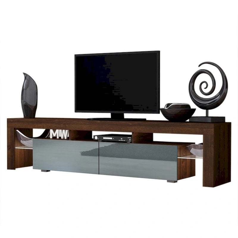 Meuble TV moderne de 200 cm (79 pouces) avec LED 16 couleurs