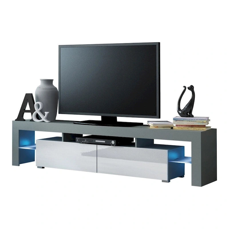 Meuble TV moderne de 200 cm (79 pouces) avec LED 16 couleurs