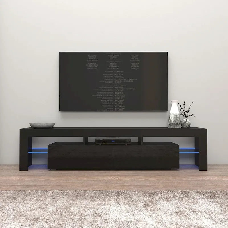 Meuble TV moderne de 200 cm (79 pouces) avec LED 16 couleurs