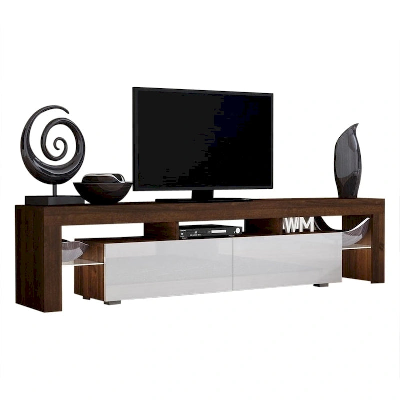 Meuble TV moderne de 200 cm (79 pouces) avec LED 16 couleurs