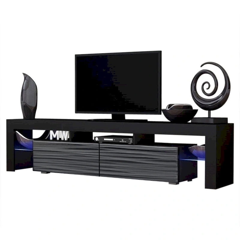 Meuble TV moderne de 200 cm (79 pouces) avec LED 16 couleurs