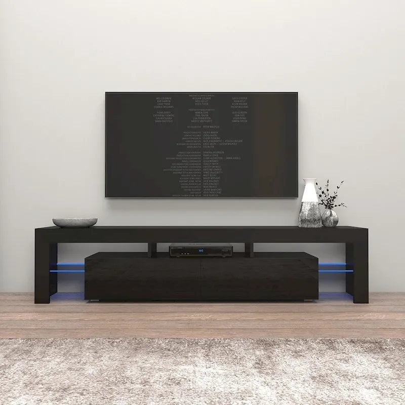 Meuble TV moderne de 200 cm (79 pouces) avec LED 16 couleurs
