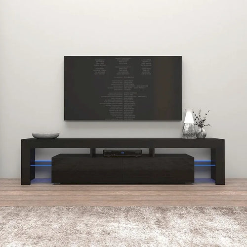 Meuble TV moderne de 200 cm (79 pouces) avec LED 16 couleurs