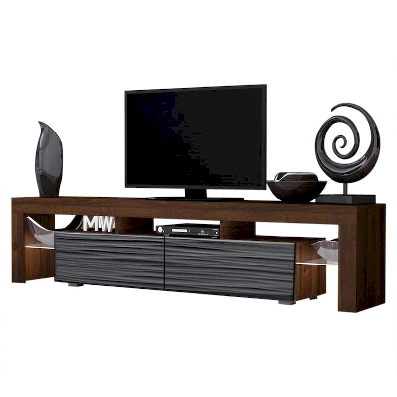 Meuble TV moderne de 200 cm (79 pouces) avec LED 16 couleurs