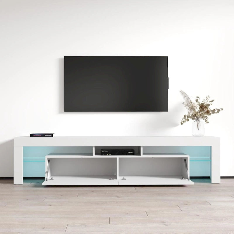 Meuble TV moderne de 200 cm (79 pouces) avec LED 16 couleurs