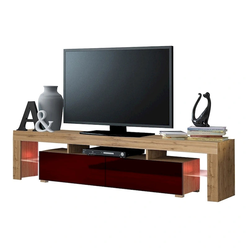 Meuble TV moderne de 200 cm (79 pouces) avec LED 16 couleurs