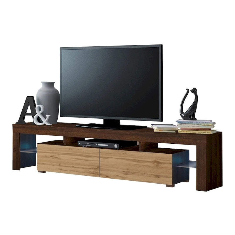 Meuble TV moderne de 200 cm (79 pouces) avec LED 16 couleurs
