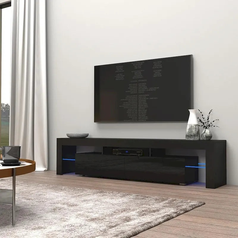 Meuble TV moderne de 200 cm (79 pouces) avec LED 16 couleurs