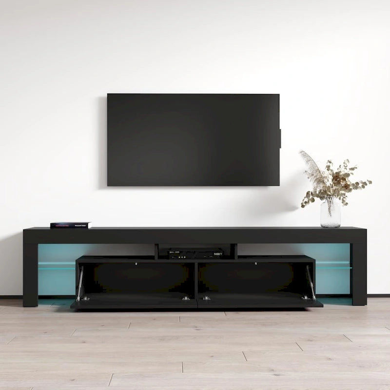 Meuble TV moderne de 200 cm (79 pouces) avec LED 16 couleurs