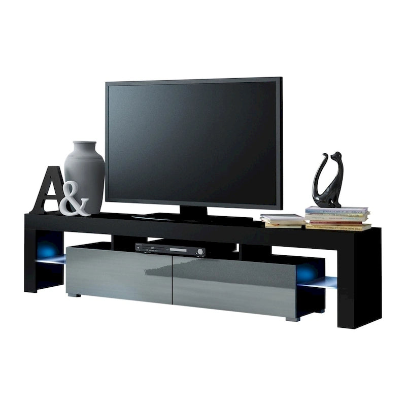 Meuble TV moderne de 200 cm (79 pouces) avec LED 16 couleurs