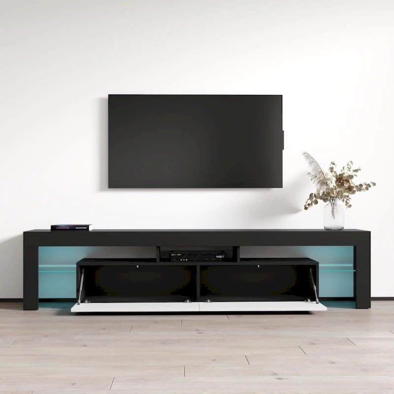 Meuble TV moderne de 200 cm (79 pouces) avec LED 16 couleurs