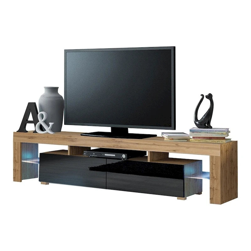 Meuble TV moderne de 200 cm (79 pouces) avec LED 16 couleurs