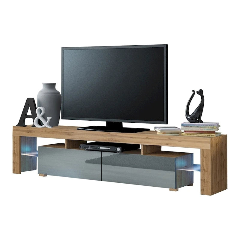 Meuble TV moderne de 200 cm (79 pouces) avec LED 16 couleurs