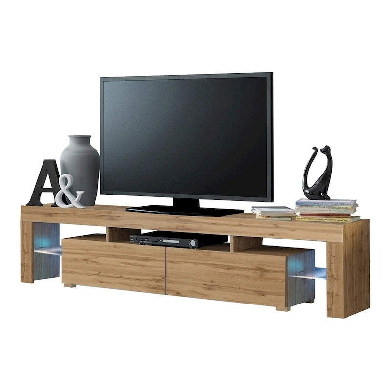 Meuble TV moderne de 200 cm (79 pouces) avec LED 16 couleurs