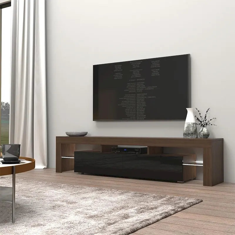 Meuble TV moderne de 200 cm (79 pouces) avec LED 16 couleurs