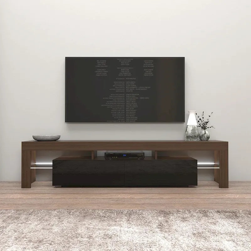 Meuble TV moderne de 200 cm (79 pouces) avec LED 16 couleurs