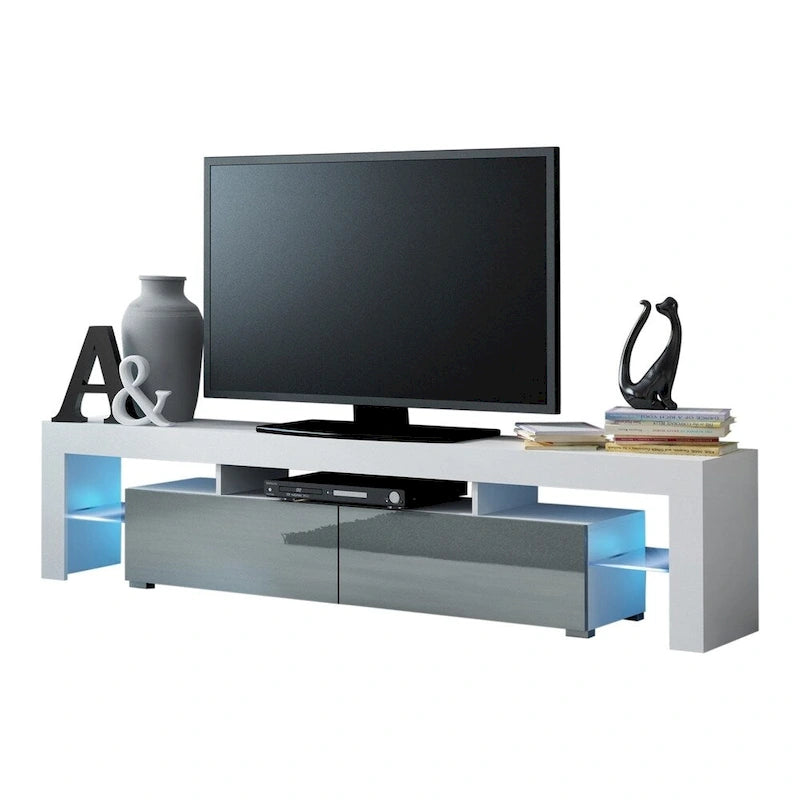 Meuble TV moderne de 200 cm (79 pouces) avec LED 16 couleurs
