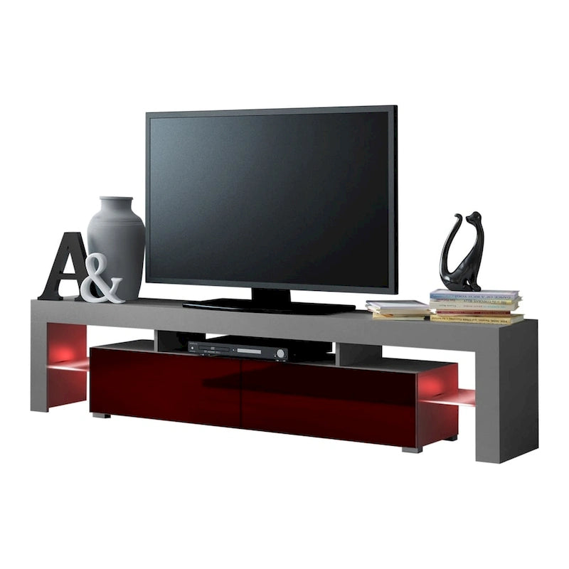 Meuble TV moderne de 200 cm (79 pouces) avec LED 16 couleurs