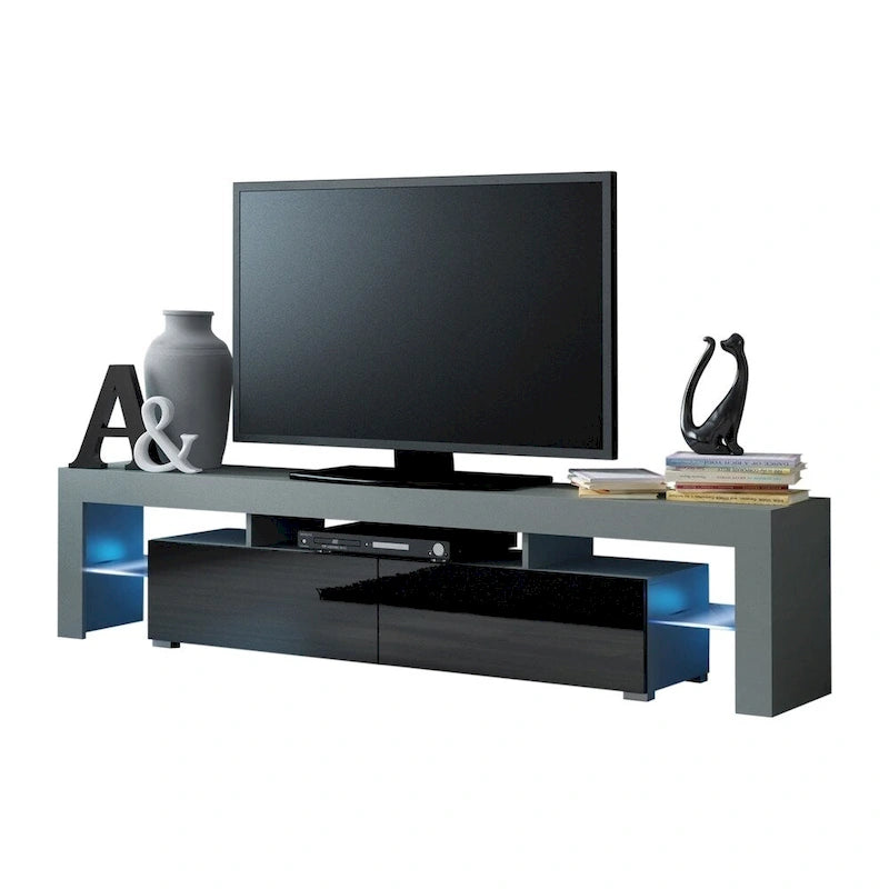Meuble TV moderne de 200 cm (79 pouces) avec LED 16 couleurs