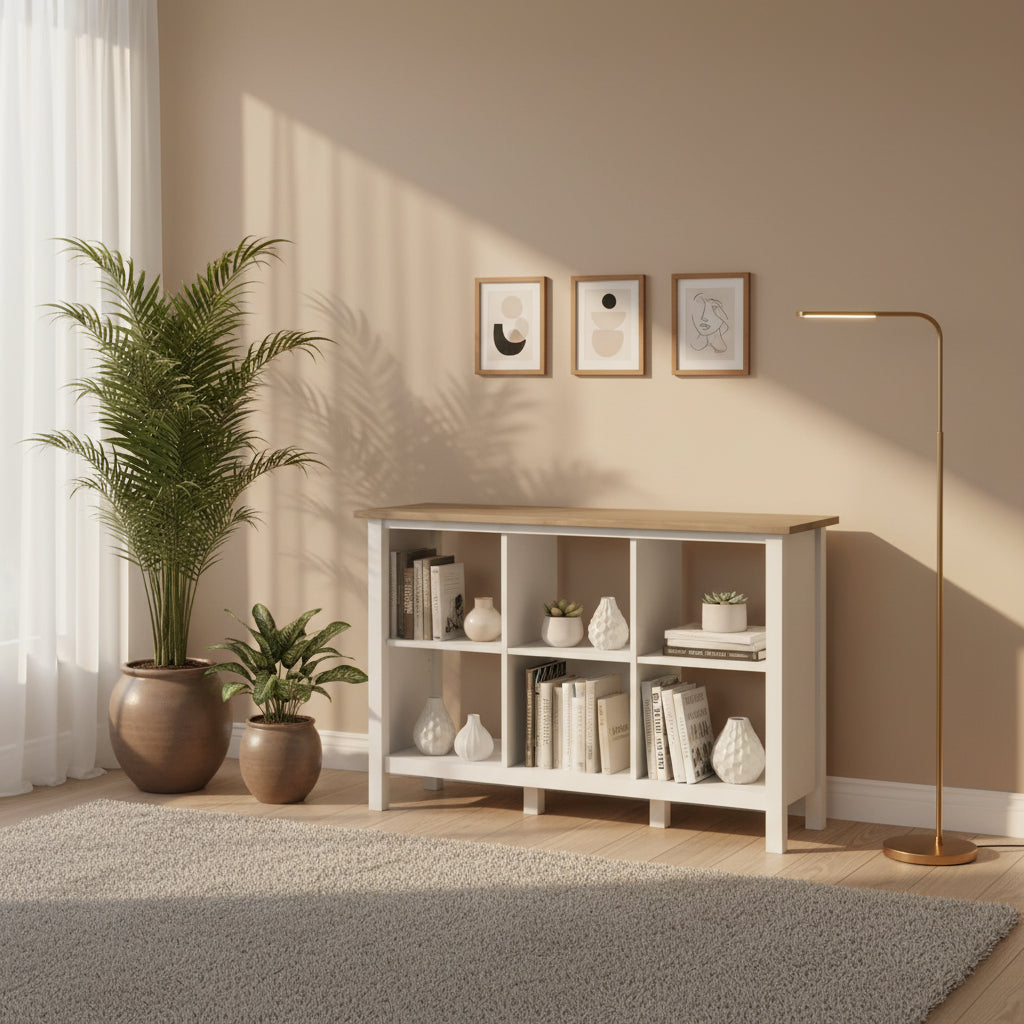 Meuble de rangement 6 cubes et étagère de rangement par
